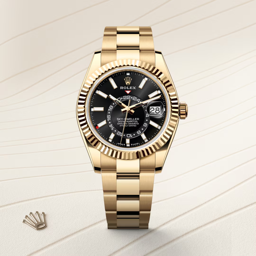 Rolex Sky-Dweller Oyster, 42 mm, žluté zlato
