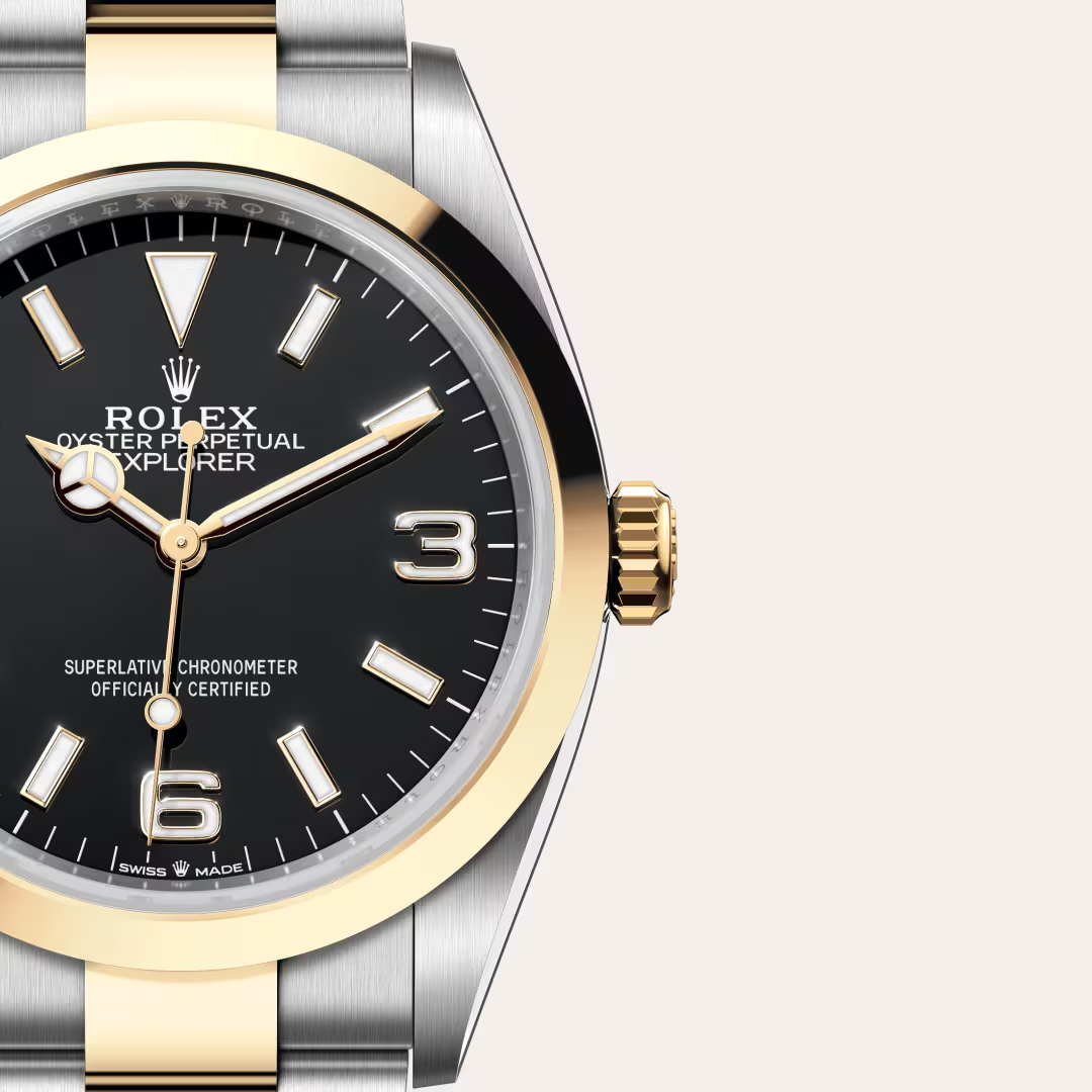 Rolex Explorer Oyster, 36 mm, ocel Oyster a žluté zlato