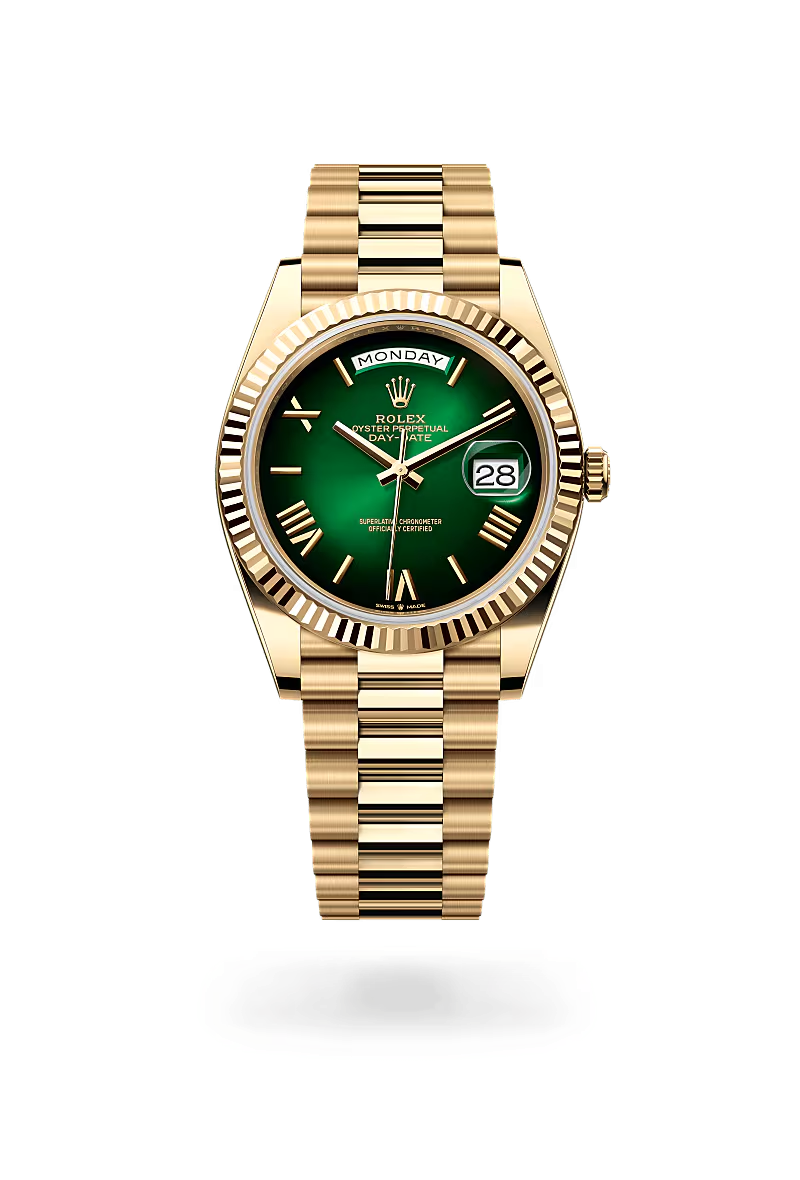 Rolex Day-Date 40 Oyster, 40 mm, žluté zlato
