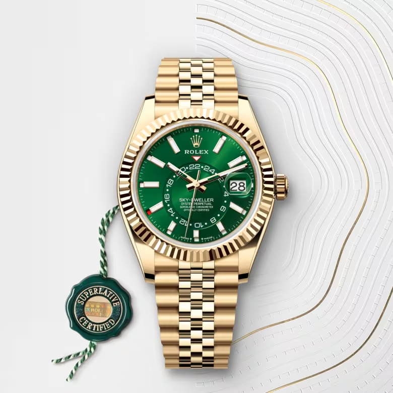Rolex Sky-Dweller Oyster, 42 mm, žluté zlato