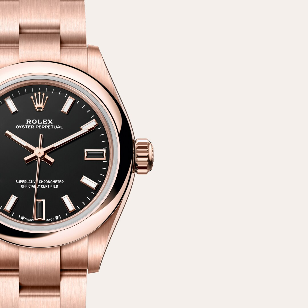 Rolex Oyster Perpetual 28 Oyster, 28 mm, zlatá Everose