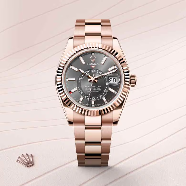 Rolex Sky-Dweller Oyster, 42 mm, zlatá Everose