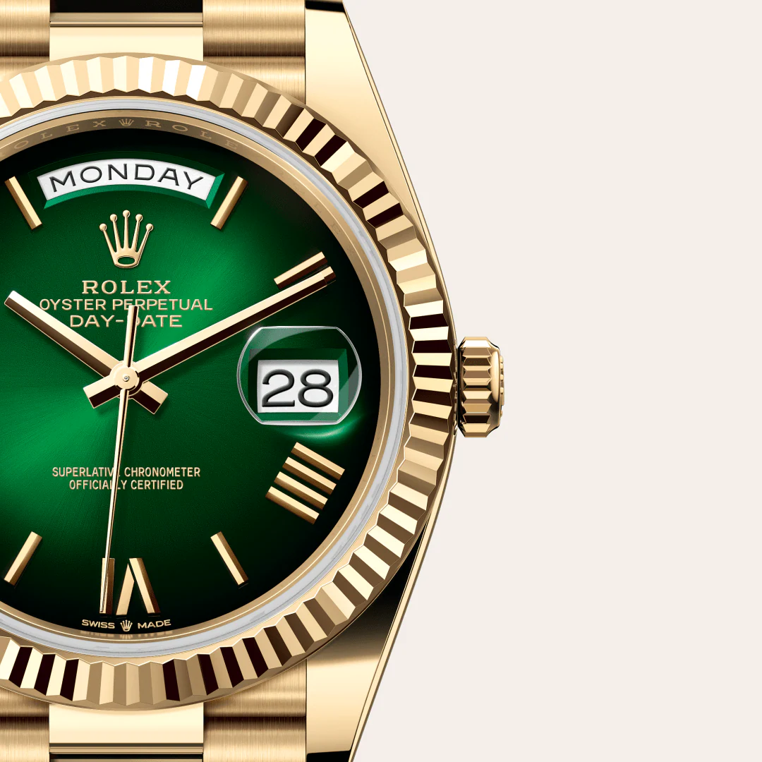 Rolex Day-Date 40 Oyster, 40 mm, žluté zlato