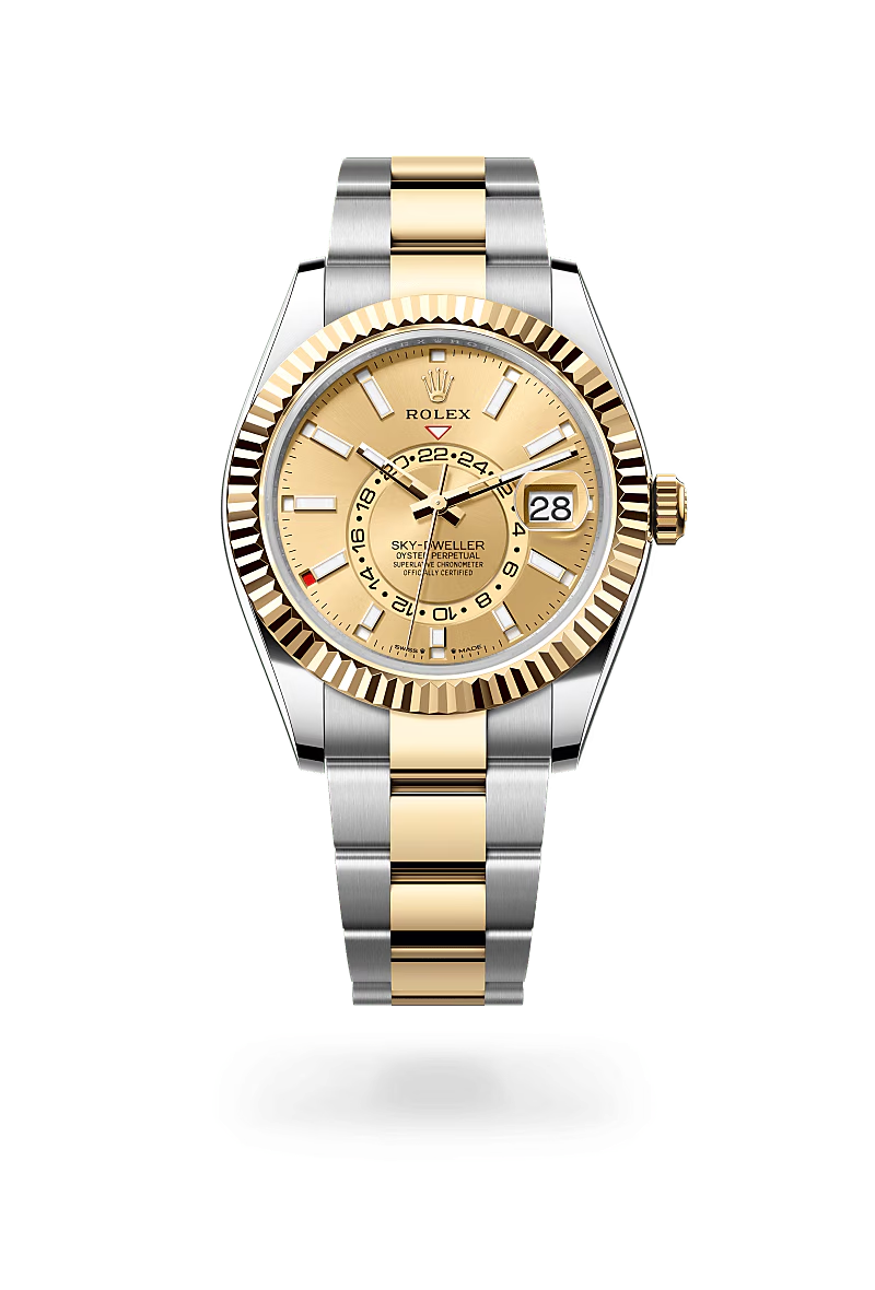 Rolex Sky-Dweller Oyster, 42 mm, ocel Oyster a žluté zlato
