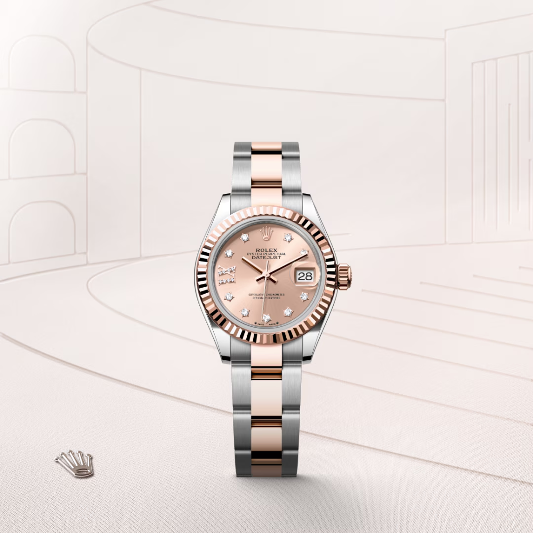 Rolex Lady-Datejust Oyster, 28 mm, ocel Oyster a zlatá Everose