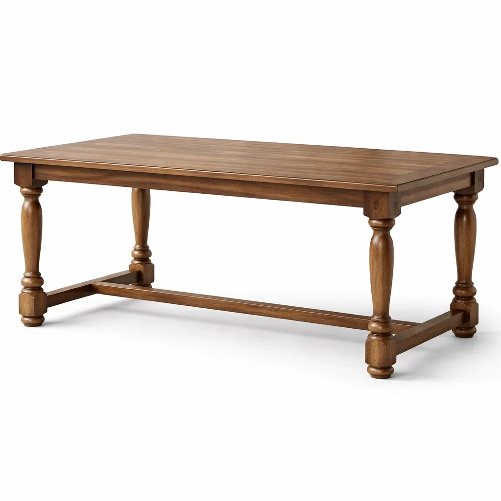 Tavolo rettangolare in Legno Massello Marrone 180x90x75 cm-HOMESOOTHE