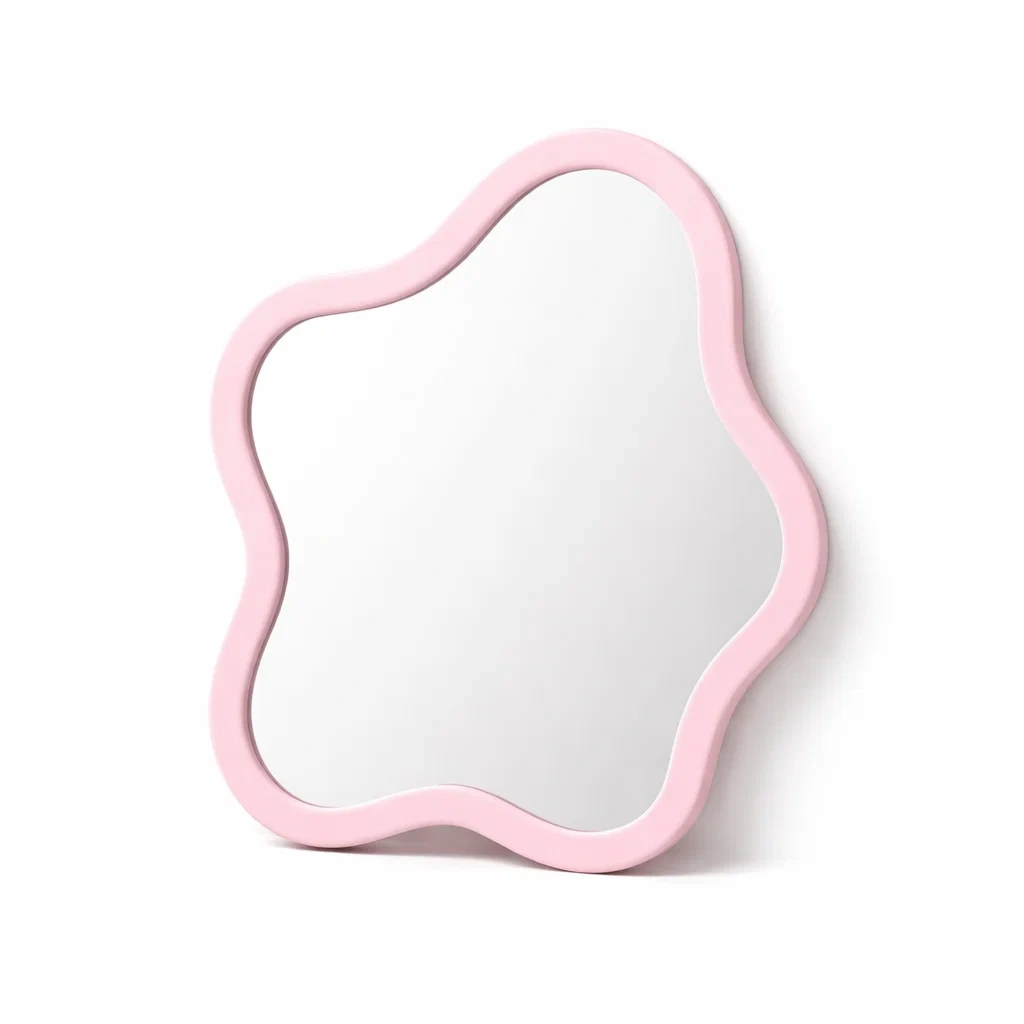 Miroir decoratif forme organique rose-MistHaus