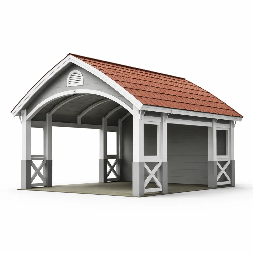 Abri de jardin en bois classique avec toit double pente-SimplyHeir