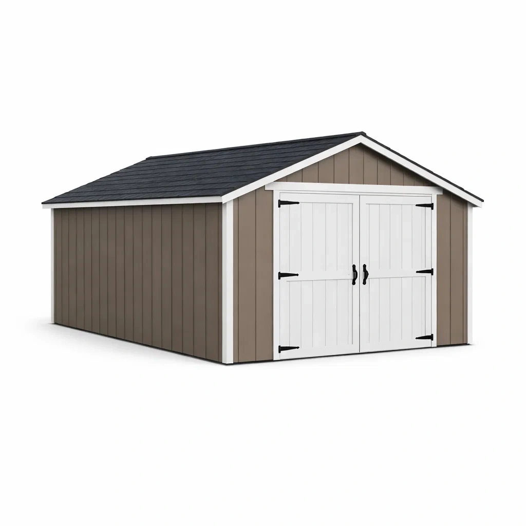 Abri de rangement en composite avec portes doubles-SimplyHeir