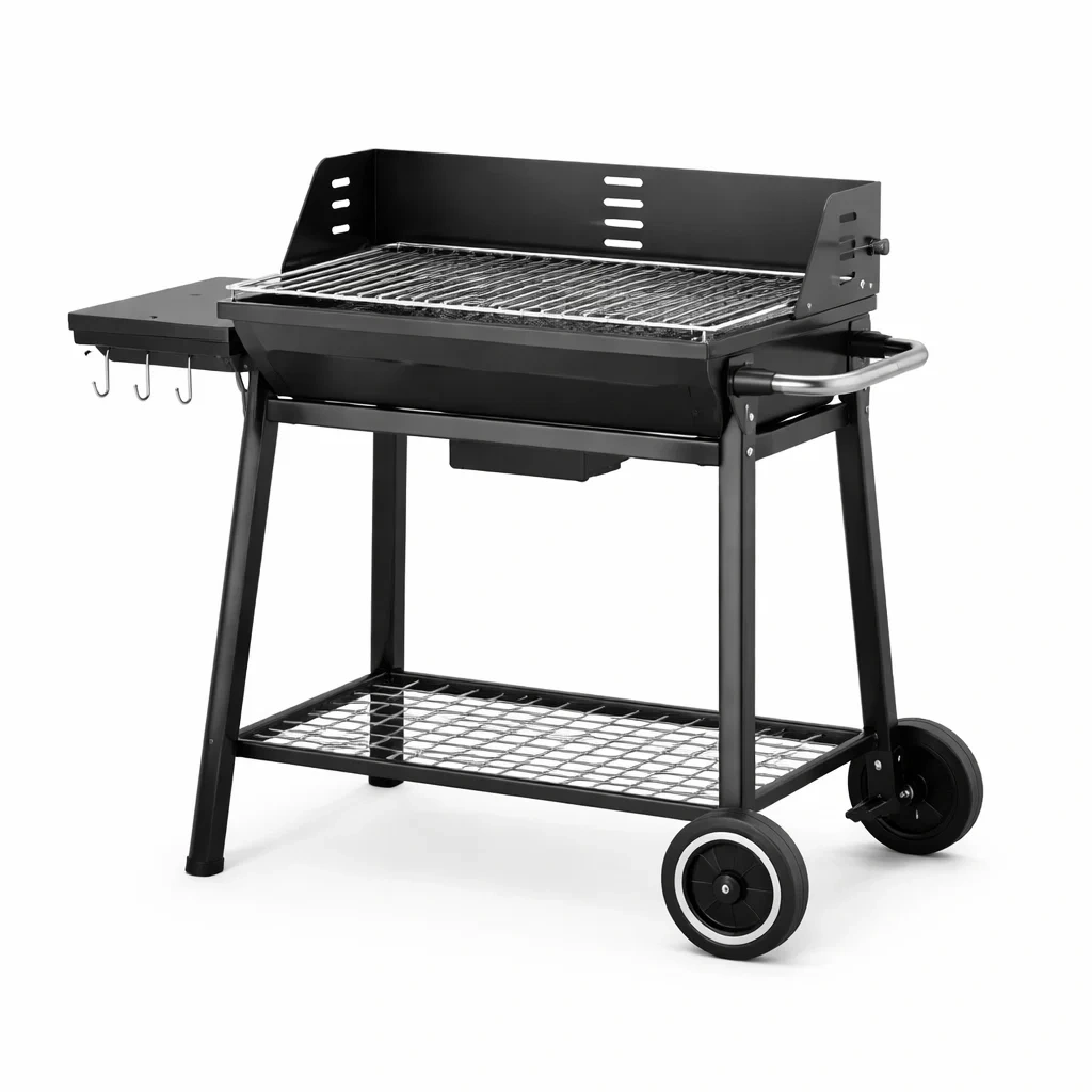Barbecue rectangulaire avec roues-SimplyHeir