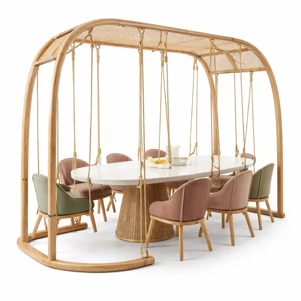 Ensemble table a manger avec balancoire