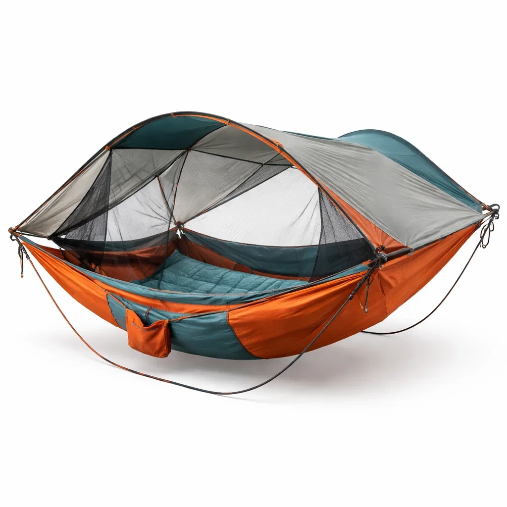 Hamac double avec moustiquaire et toile de protection