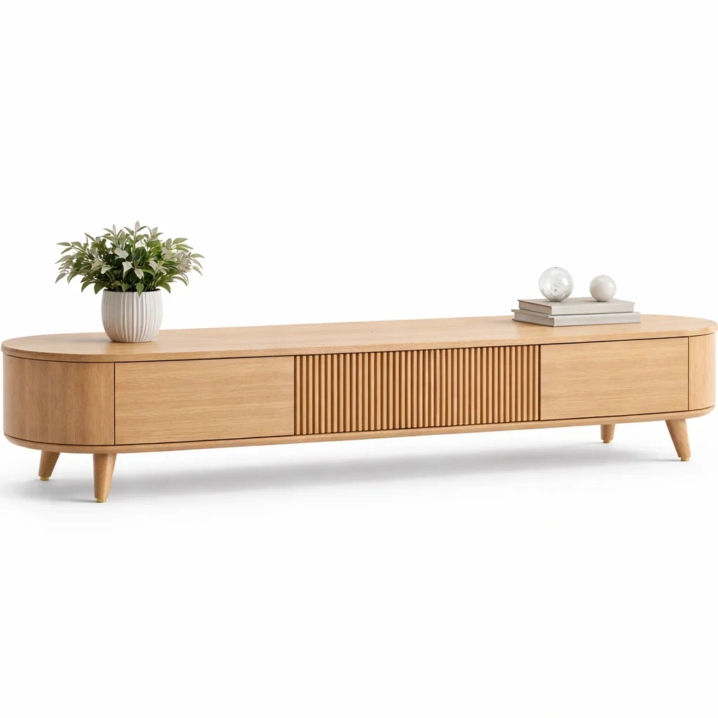 Meuble TV bas strie-LayoutLuxe