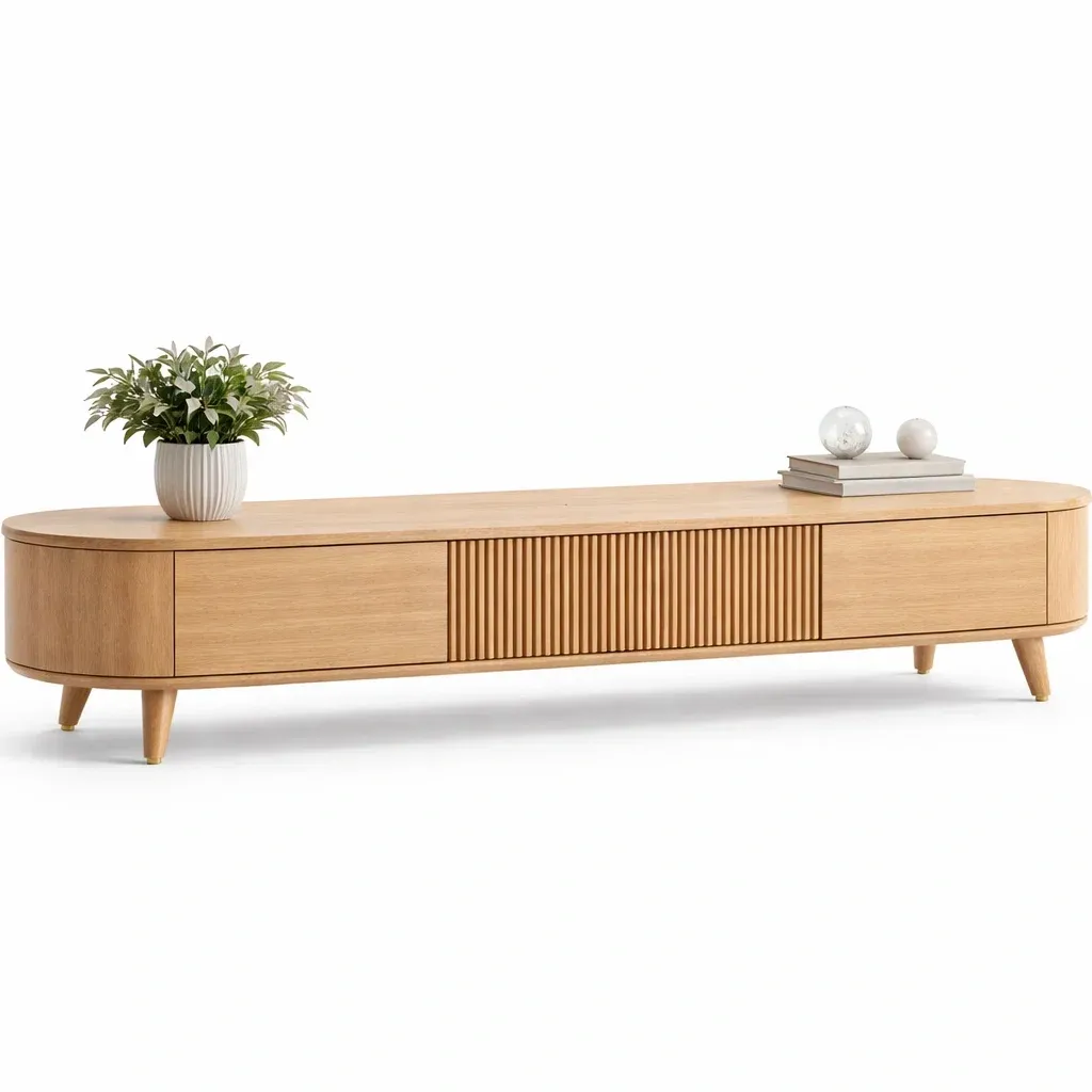 Meuble TV bas strie-LayoutLuxe