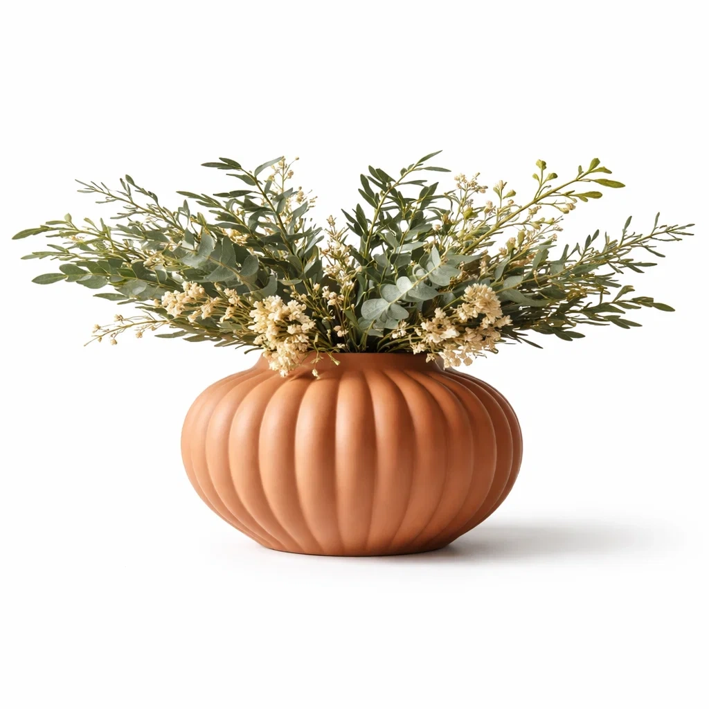 Vase decoratif strie-LayoutLuxe