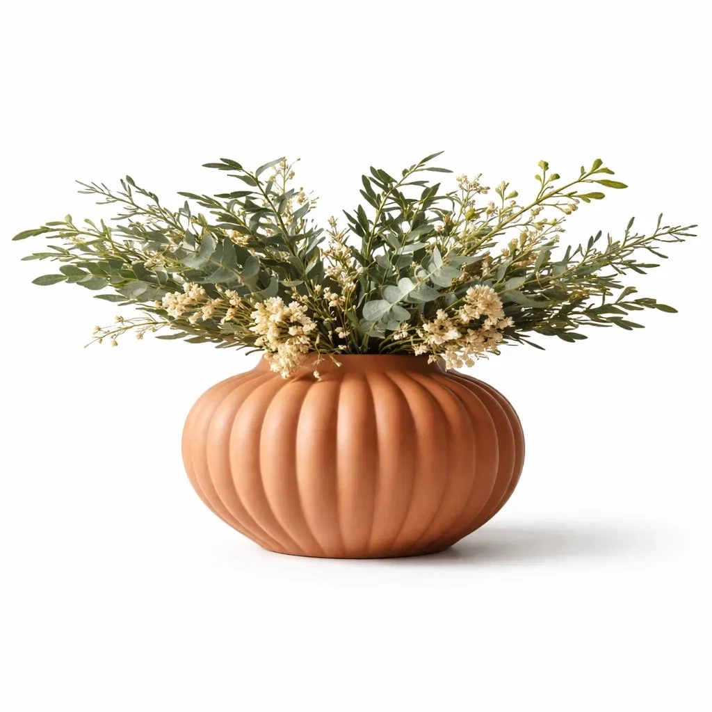 Vase decoratif strie-LayoutLuxe