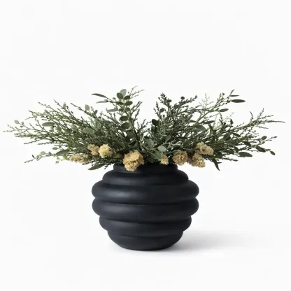 Vase decoratif nervure-LayoutLuxe