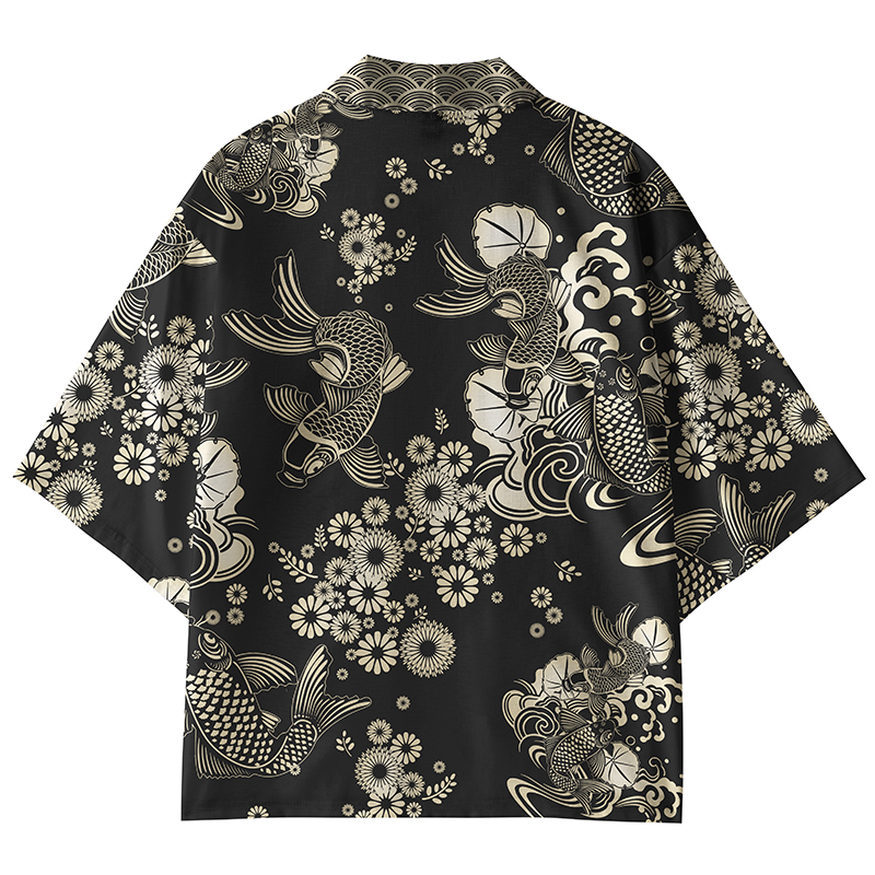 Tokyo-Lion Golden Koi Kimono Cardigan