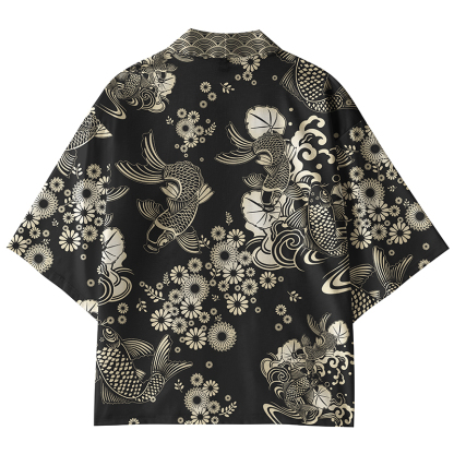 Tokyo-Lion Golden Koi Kimono Cardigan