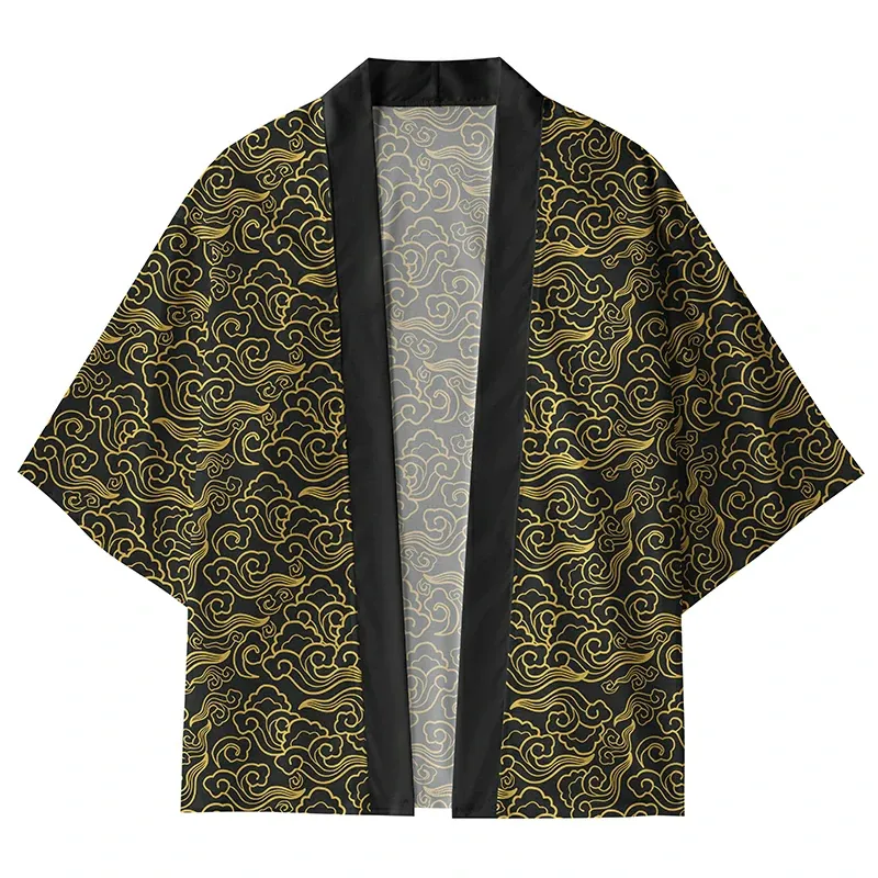 Tokyo-Lion Golden Clouds Kimono Cardigan