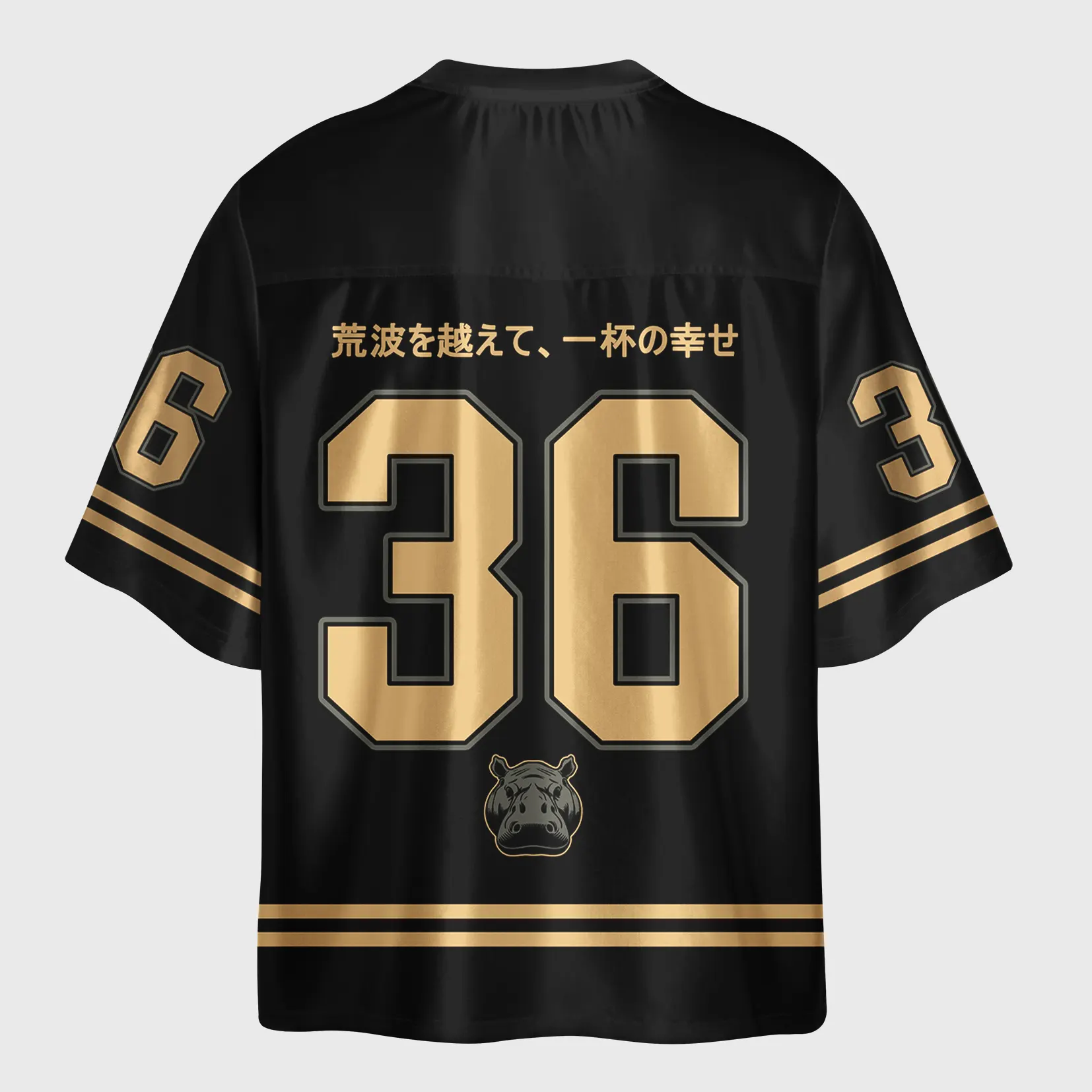 Tokyo-Lion Moo Deng Eat Ramen Glossy Oversized Jersey