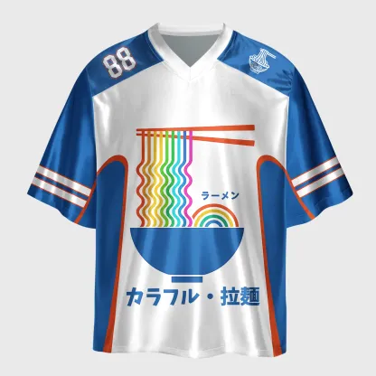Tokyo-Lion Rainbow Ramen Glossy Oversized Jersey