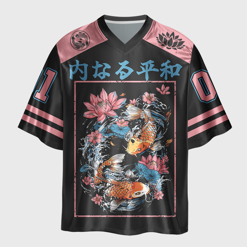 Tokyo-Lion Koi Serenity Glossy Oversized Jersey