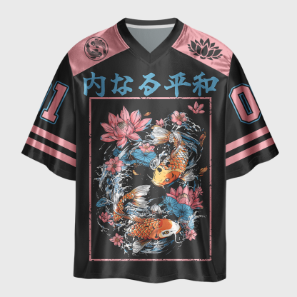 Tokyo-Lion Koi Serenity Glossy Oversized Jersey