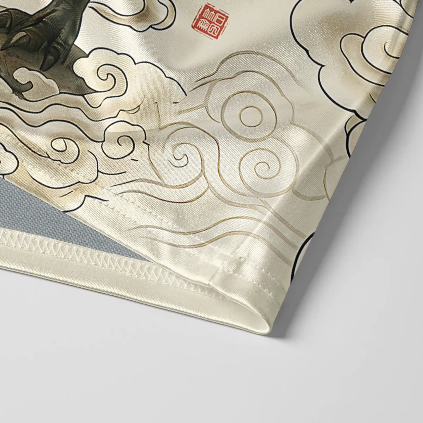 Tokyo-Lion Cat Riding A Dinosaur Glossy Oversized Jersey