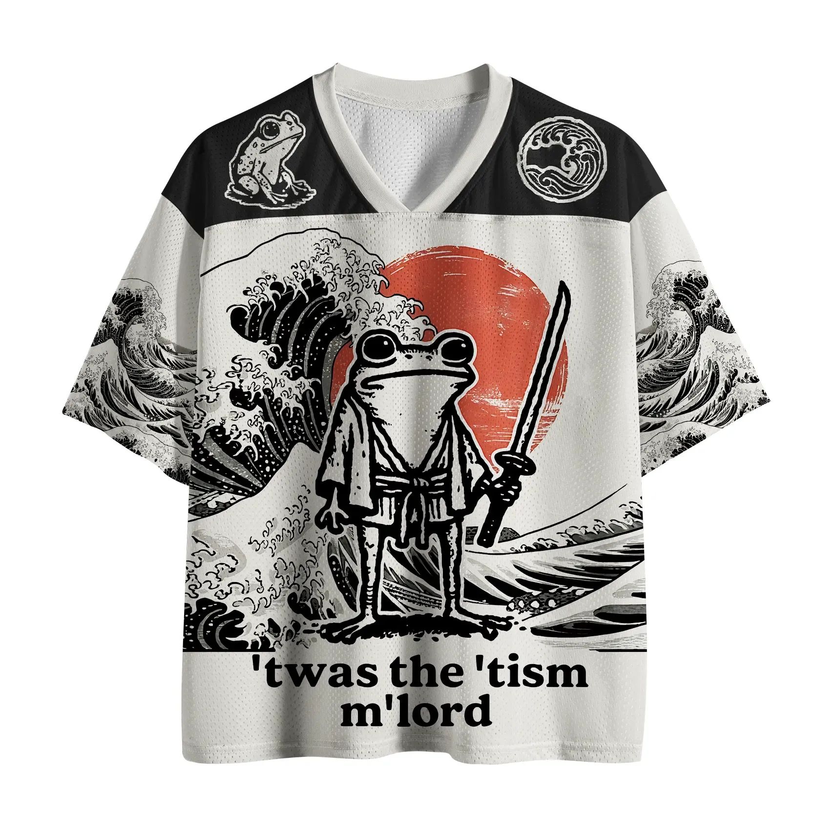 Tokyo-Lion Focused Samurai Frog Mesh Jersey-Tokyo-Lion