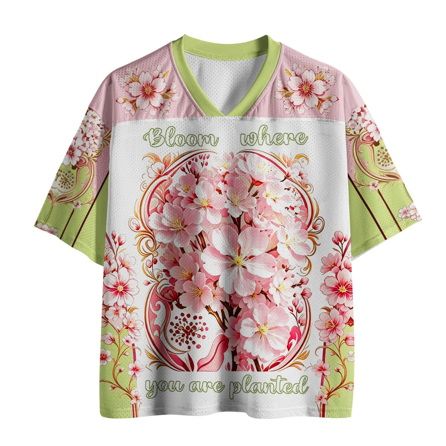 Tokyo-Lion Sakura:Bloom Where You Are Planted Mesh Jersey-Tokyo-Lion