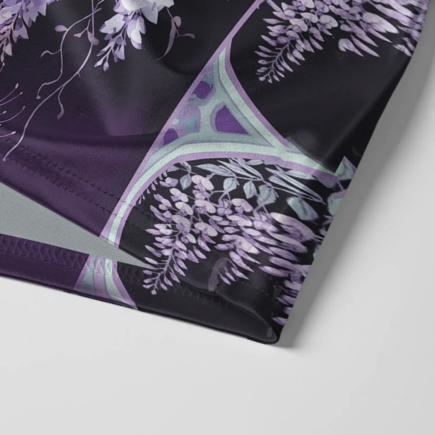 Tokyo-Lion Wisteria Jpanese Flowers Glossy Oversized Jersey