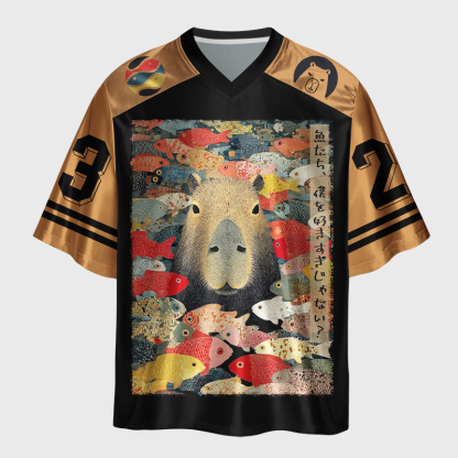 Tokyo-Lion The Popular Capybara Glossy Oversized Jersey