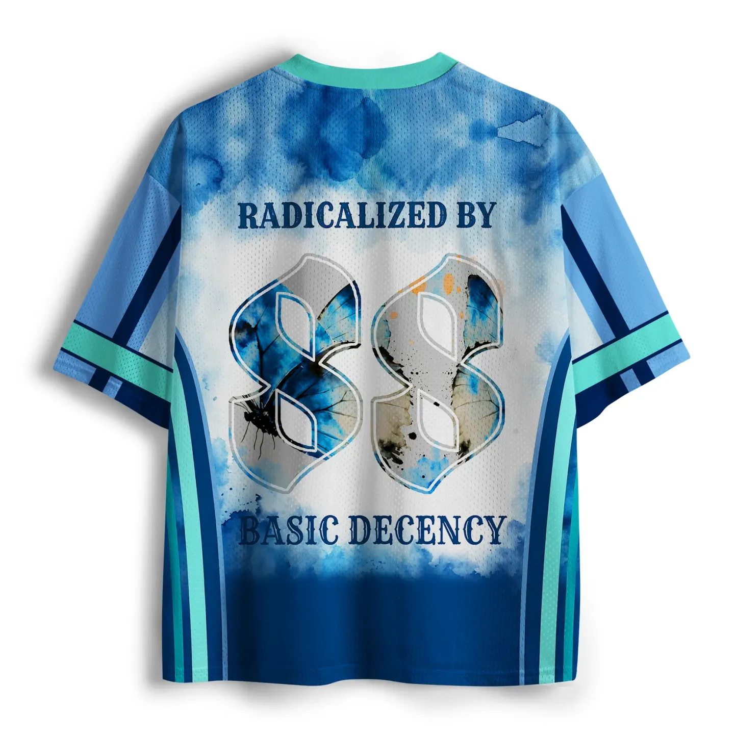 Tokyo-Lion Ink Painting Butterfly：Radicalized By Basic Decency Mesh Jersey-Tokyo-Lion