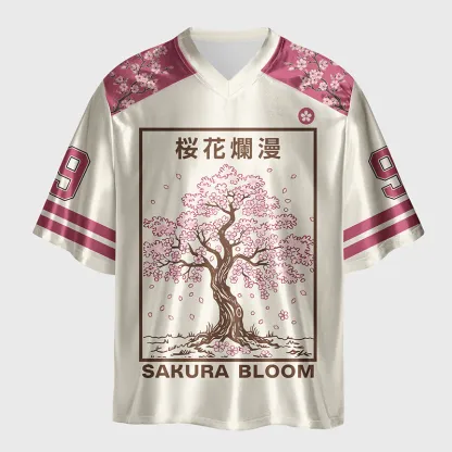 Tokyo-Lion Sakura Bloom Glossy Oversized Jersey