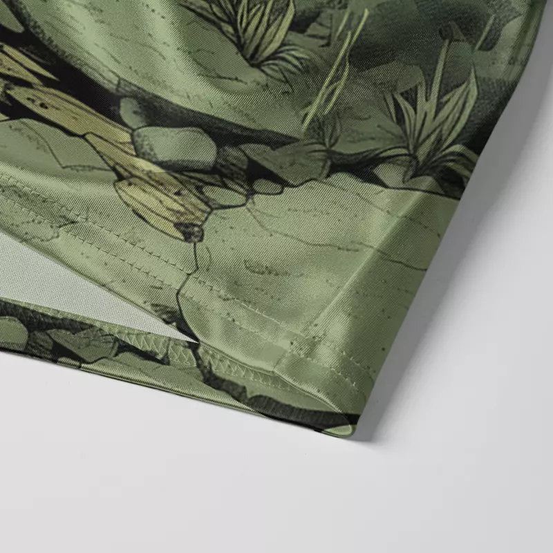 Tokyo-Lion Green Bamboo Forest Cat Glossy Oversized Jersey