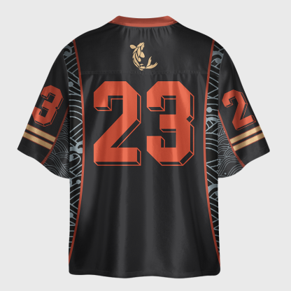Tokyo-Lion Sacred Lotus&Rising Koi Glossy Oversized Jersey