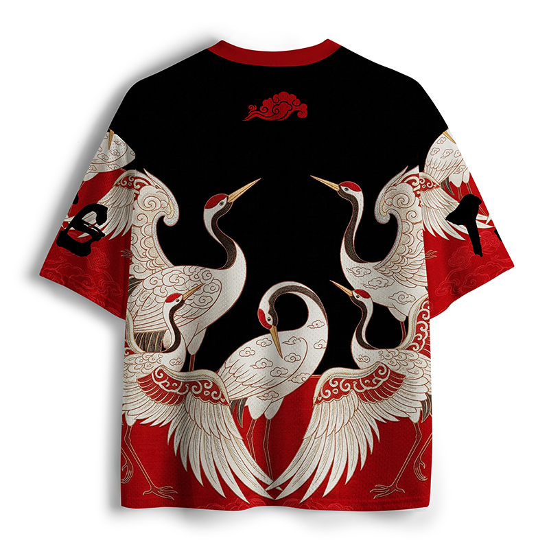 Tokyo-Lion Crane Of Longevity Mesh Jersey-Tokyo-Lion