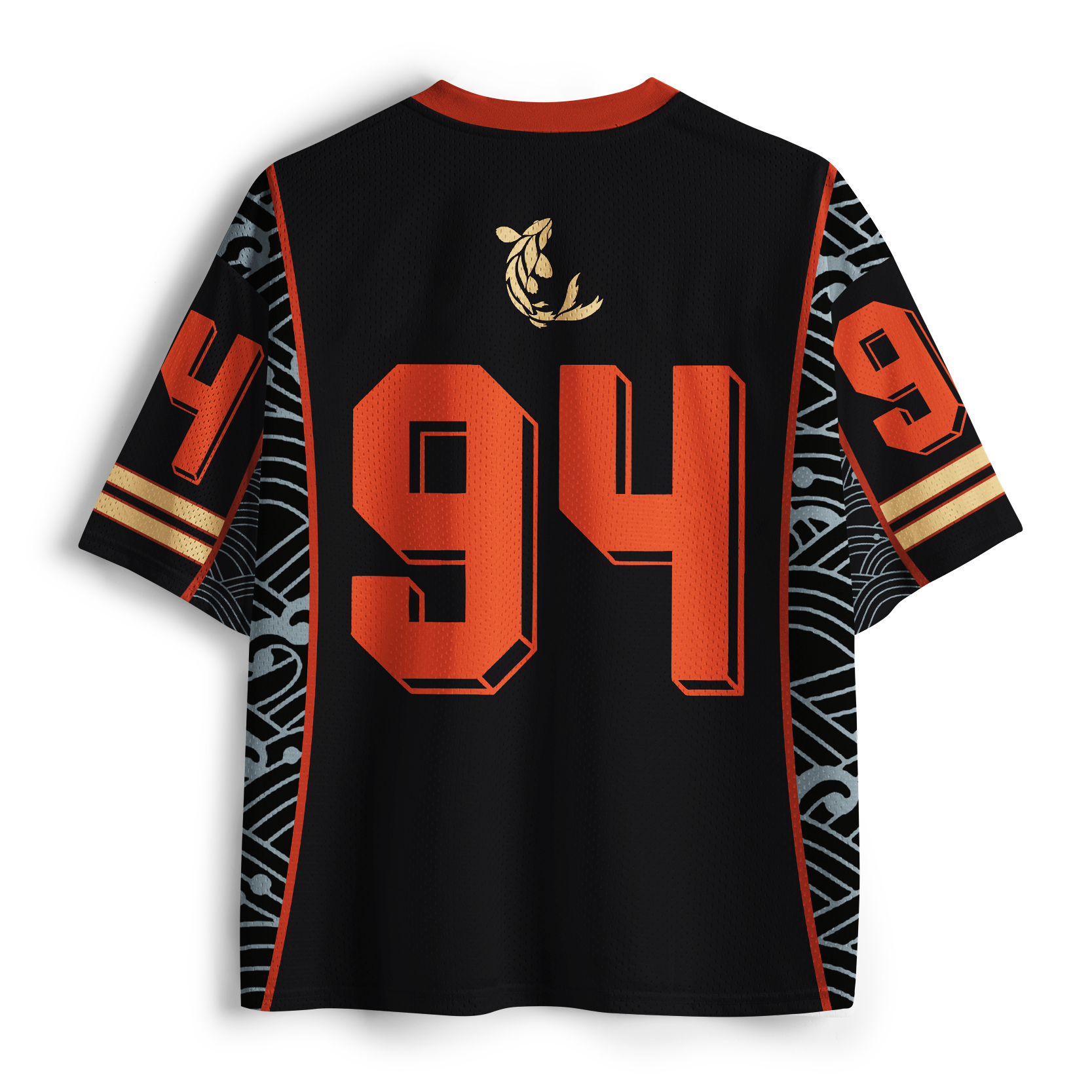 Tokyo-Lion Great Wave&Koi Zen Art Mesh Jersey-Tokyo-Lion