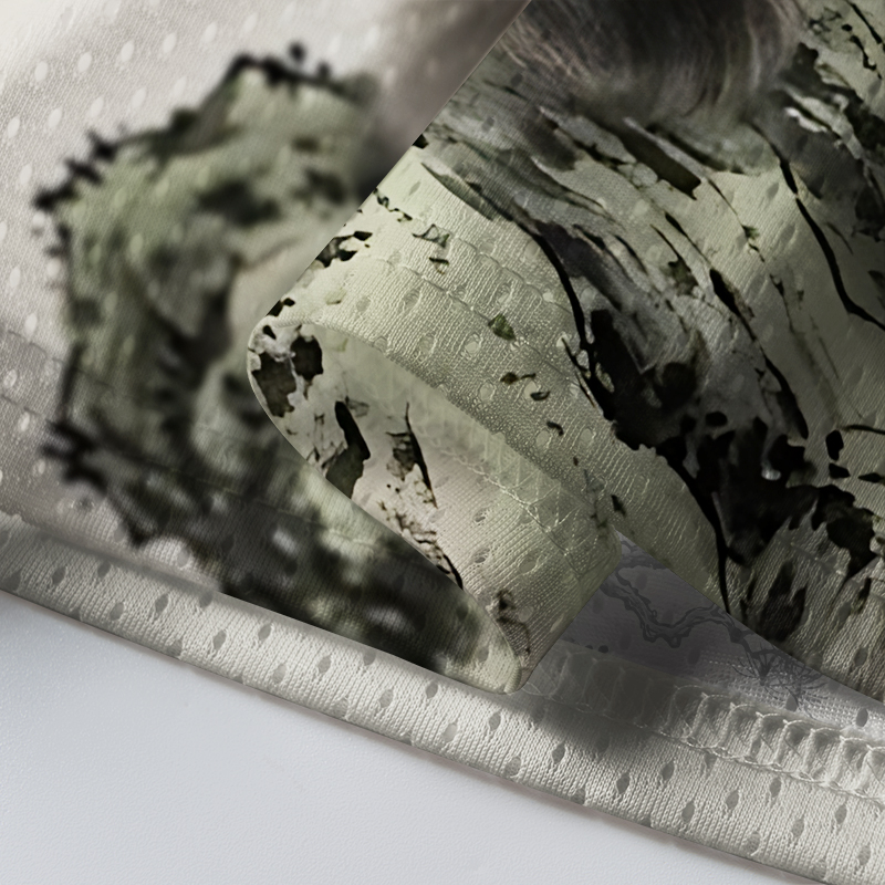 Tokyo-Lion Cat's Back Ink Painting Mesh Jersey