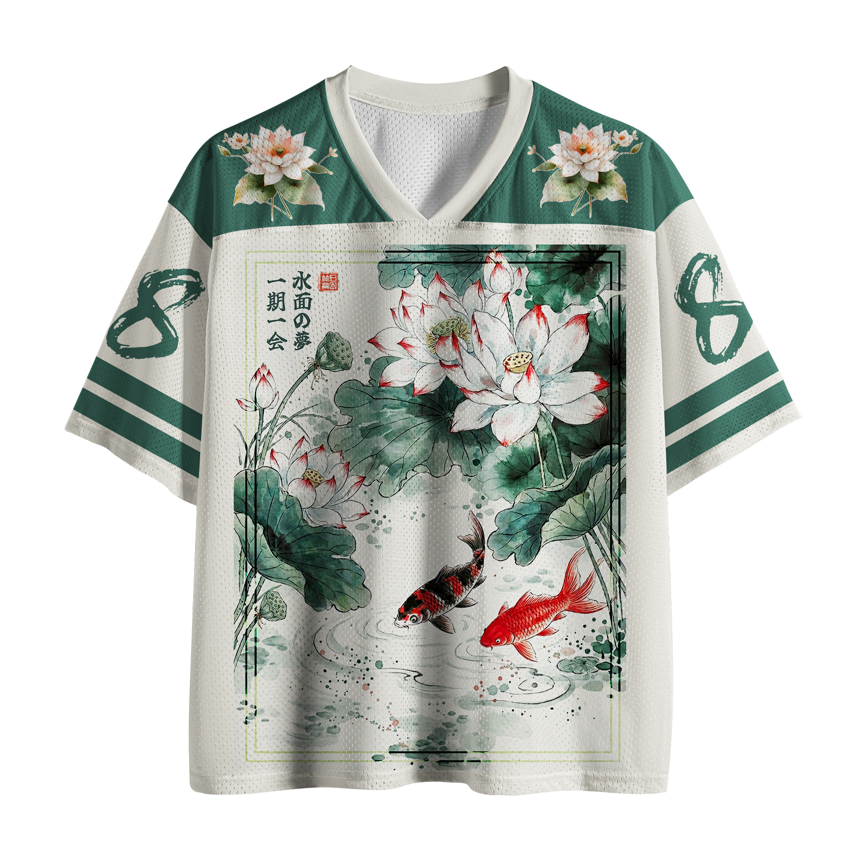 Tokyo-lion Lotus Lights Koi Dreams Mesh Jersey