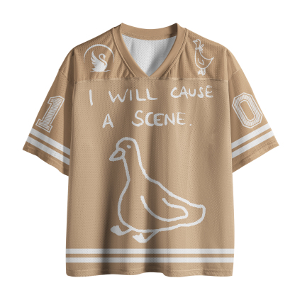 Tokyo-lion Funny Stupid Goose Retro Style Mesh Jersey