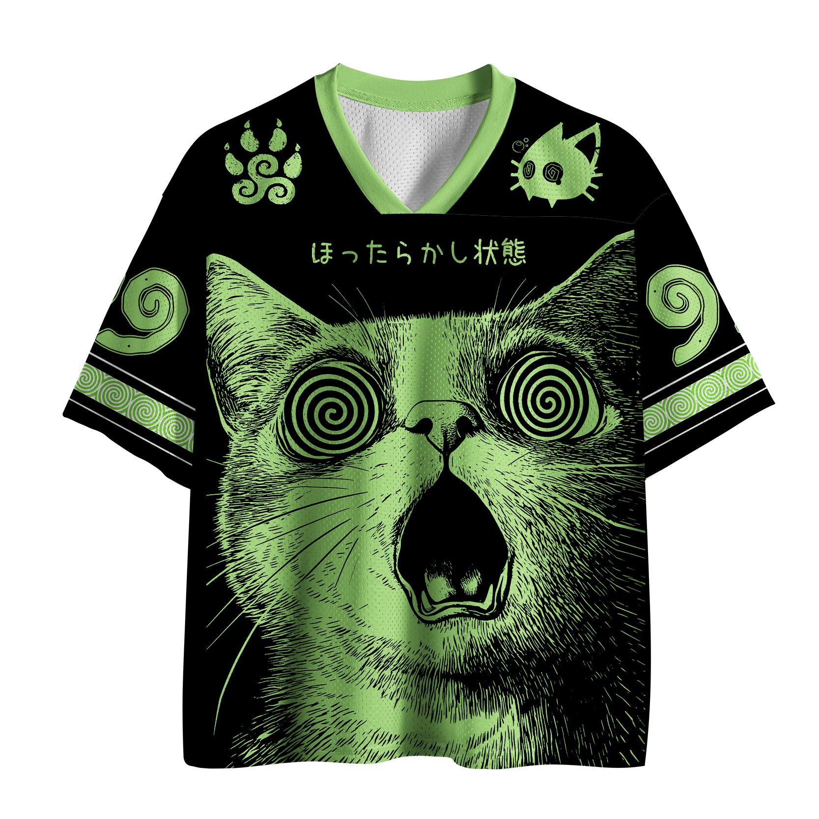 Tokyo-Lion Confused Cat Japanese Mesh Jersey