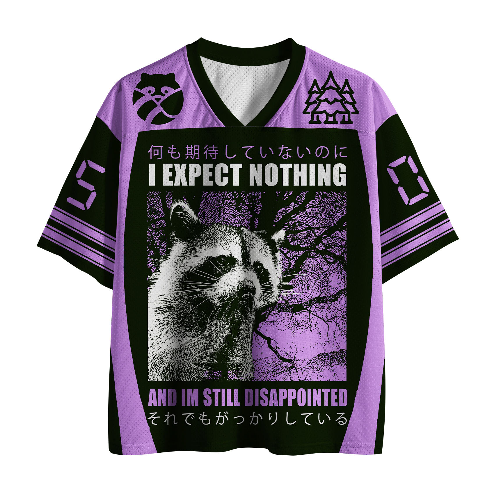 Tokyo-Lion Disappointed Raccoon Japanese Mesh Jersey