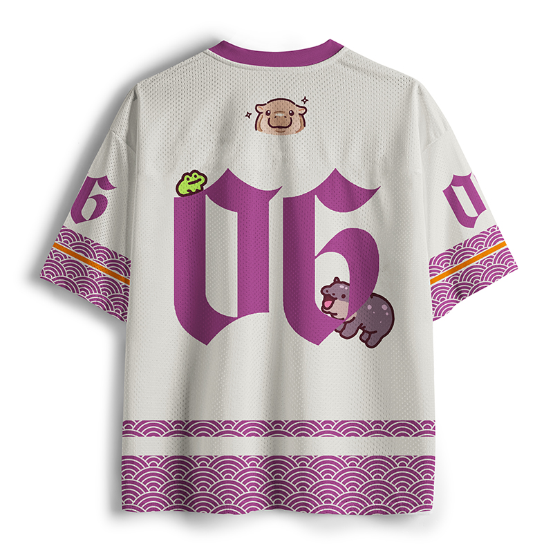 Tokyo-lion Stack Of Moodengs Funny Mesh Jersey