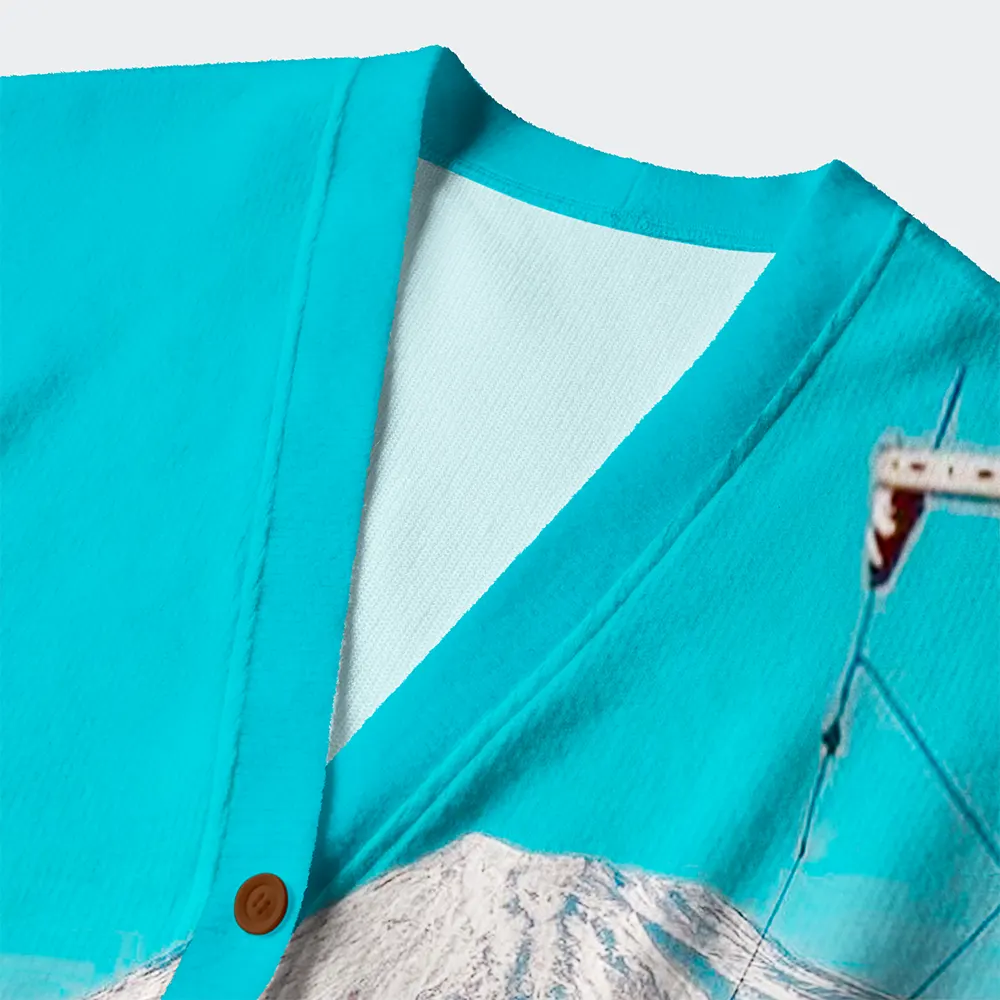 Tokyo-Lion The Mount Fuji Is High Debts Unpaid Ugly Cardigan Sweater