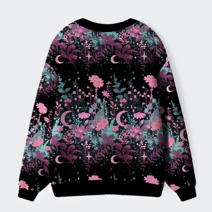 Tokyo-Lion Moonlit Garden Ugly Cardigan Sweater