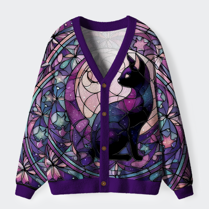 Tokyo-Lion Ethereal Night Cat Ugly Cardigan Sweater