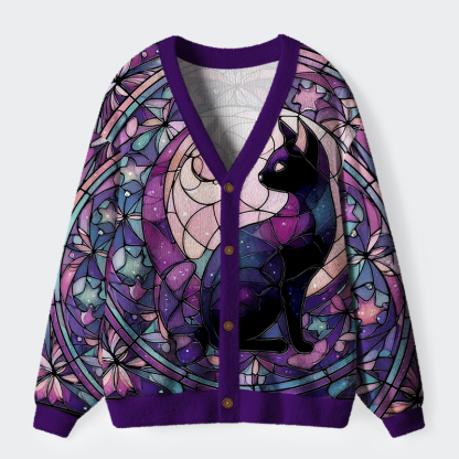 Tokyo-Lion Ethereal Night Cat Ugly Cardigan Sweater