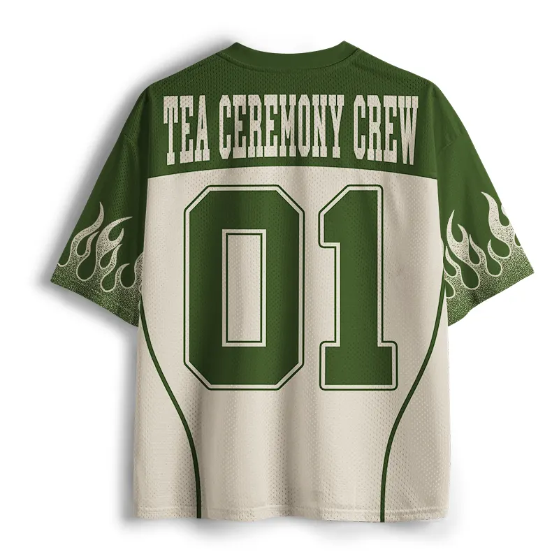 Tokyo-Lion Woodblock Print Frog Mesh Jersey